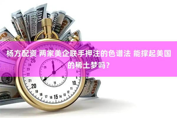 杨方配资 两家美企联手押注的色谱法 能撑起美国的稀土梦吗？