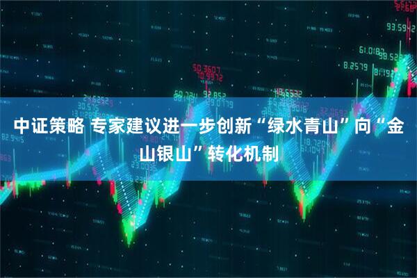 中证策略 专家建议进一步创新“绿水青山”向“金山银山”转化机制