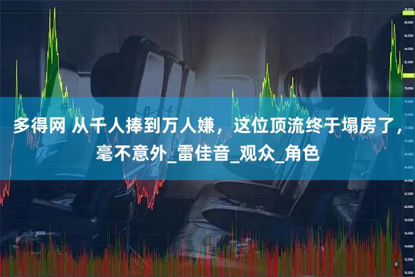 多得网 从千人捧到万人嫌，这位顶流终于塌房了，毫不意外_雷佳音_观众_角色